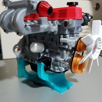 1/10 scale Toyota 22RE Motor. working model - Thumbnail 2
