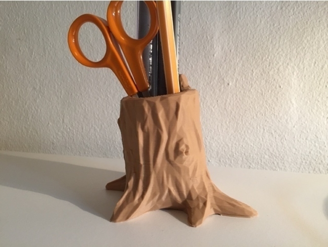 Low Poly Tree Stump Pen Holder 3D Print 191650
