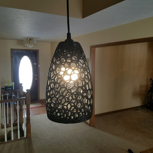Voronoi Hanging Lamp Shade 3D Print 191810