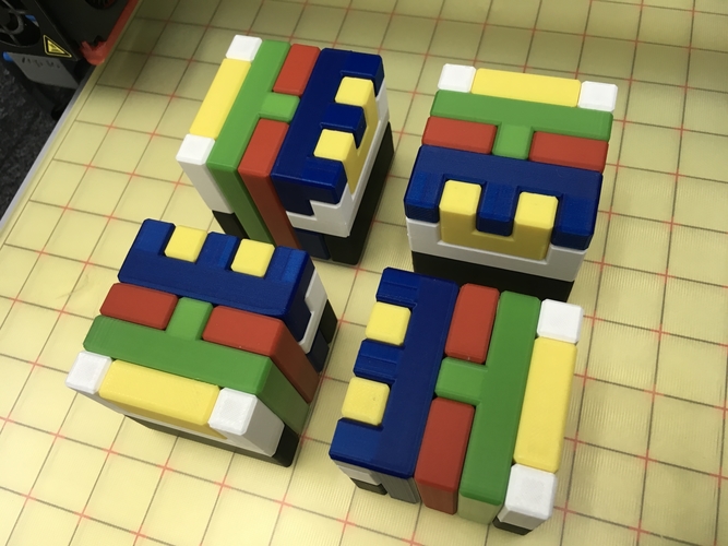 Printable Interlocking Puzzle #4 - Level 11 by richgain 3D Print 191944