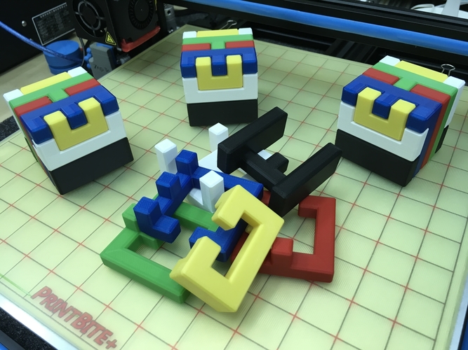 Printable Interlocking Puzzle #4 - Level 11 by richgain 3D Print 191945