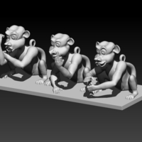 Small Rude Monkeys 3D Printing 192125