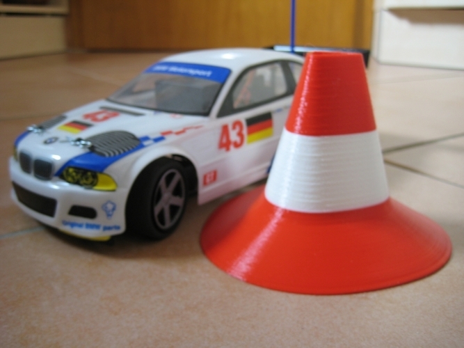 Traffic Cone for RC Car office races 3D Print 192195