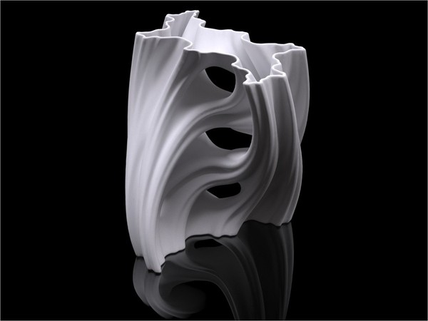 Medium Julia Vase #001 - Aqua 3D Printing 19232