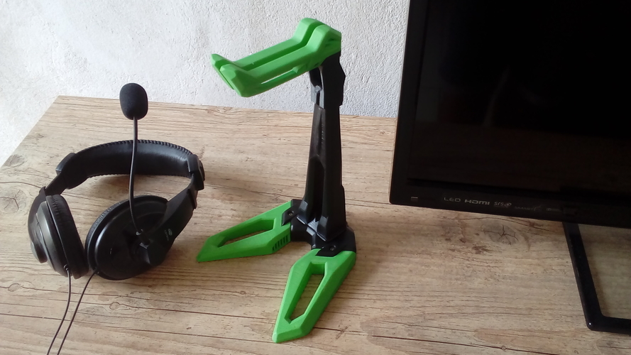 Headset Holder/Support - Gaming Design - Futuristic 3D Print 192336