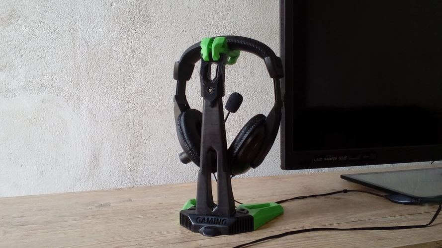 Headset Holder/Support - Gaming Design - Futuristic 3D Print 192338