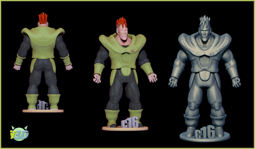 ANDROID 16 DRAGONBALL Z STL FILES 3D model 3D printable