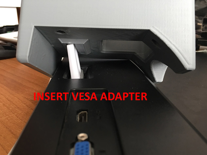 HP 22es monitor - 75mm VESA adapter 3D Print 192581