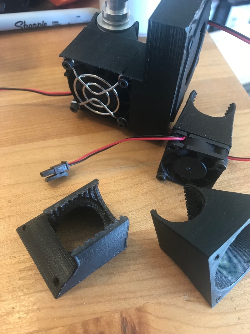 e3d v6 heatsink fan duct (clip-on shroud)
