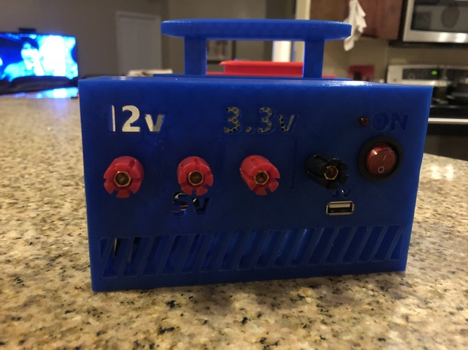 ATX Bench Power Supply w Cord Storage 3D Print 192663