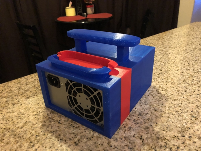 ATX Bench Power Supply w Cord Storage 3D Print 192666