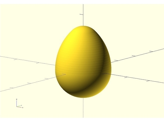 Moss Egg of 4 tangent curves 3D Print 192799