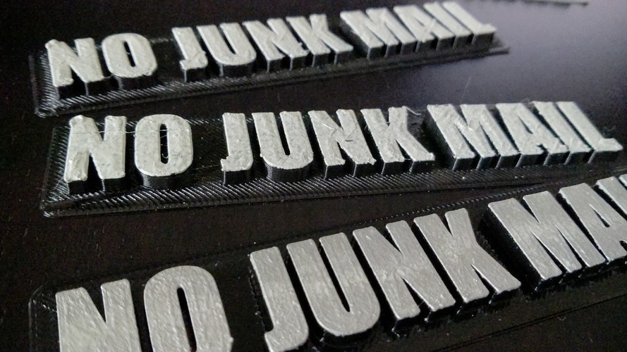 No Junk Mail sign 3D Print 192854