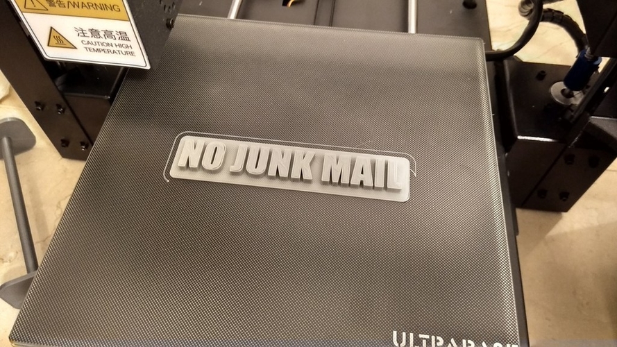 No Junk Mail sign 3D Print 192859