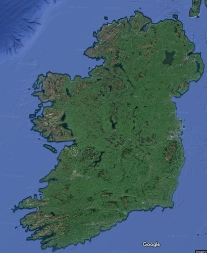 Ireland Map 3D Print 192890