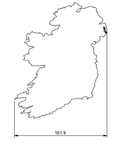 Ireland Map 3D Print 192891