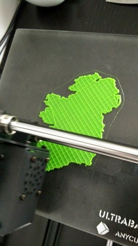 Ireland Map 3D Print 192894