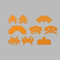 Small Space Invaders 3D Printing 193029