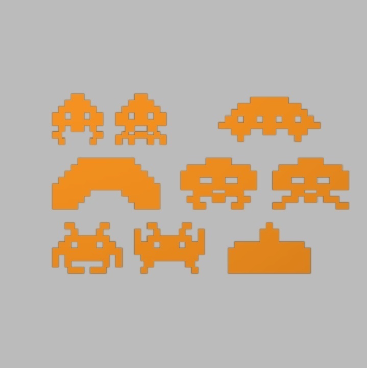 3D Printed Space Invaders by Devin Gentner | Pinshape