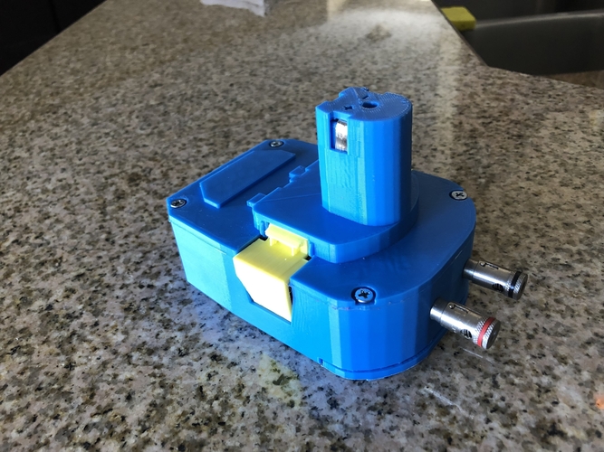 Ryobi Battery Pack to AC Adapter 3D Print 193111