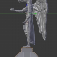 Apkallu Sculpture and Base - Thumbnail 2