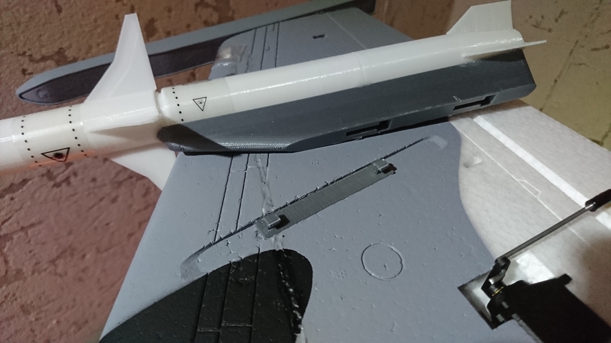 Freewing F-16 70mm 1/12 AGM 88 Rocket with bracket 3D Print 193236
