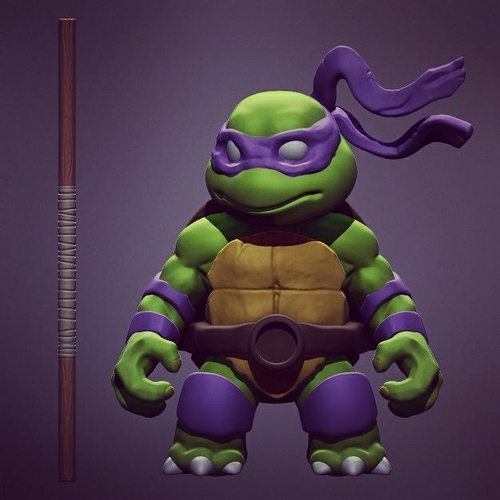 Chibi Mutant Ninja Turtles - Don! 3D Print 193241