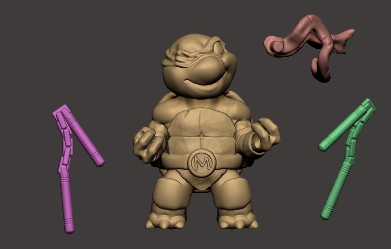 Chibi Mutant Ninja Turtles - Mickey!! 3D Print 193242