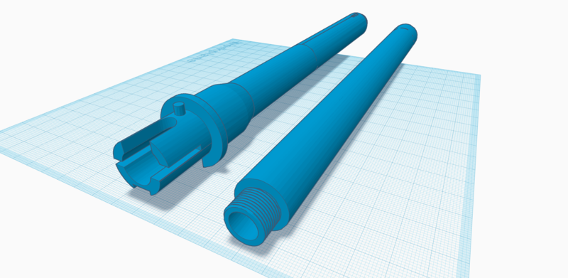 Airsoft Outer Barrel M4-M16 Short+Extender+Silencer_Thread.stl