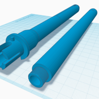 Small Airsoft Outer Barrel M4-M16 Short+Extender+Silencer_Thread.stl 3D Printing 193260