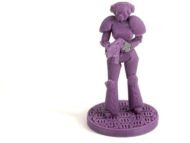Female Space Trooper (supportless printing) 3D Print 1933