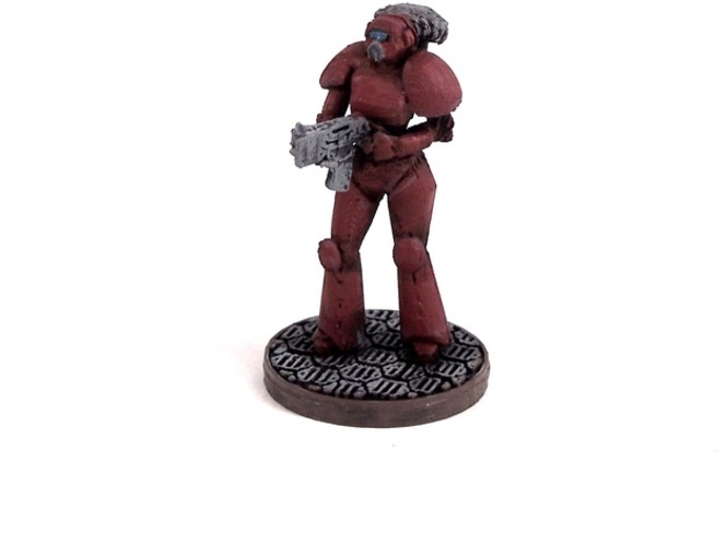 Female Space Trooper (supportless printing) 3D Print 1935