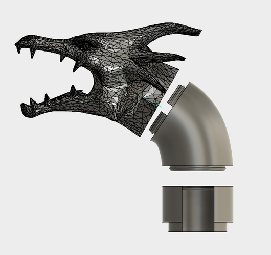 3D Printed Instant Pot Steam Dragon by pfjason