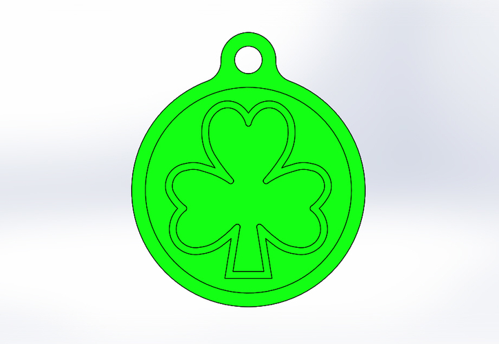 Key Chain-Irish Symbol-Style 2 3D Print 193647