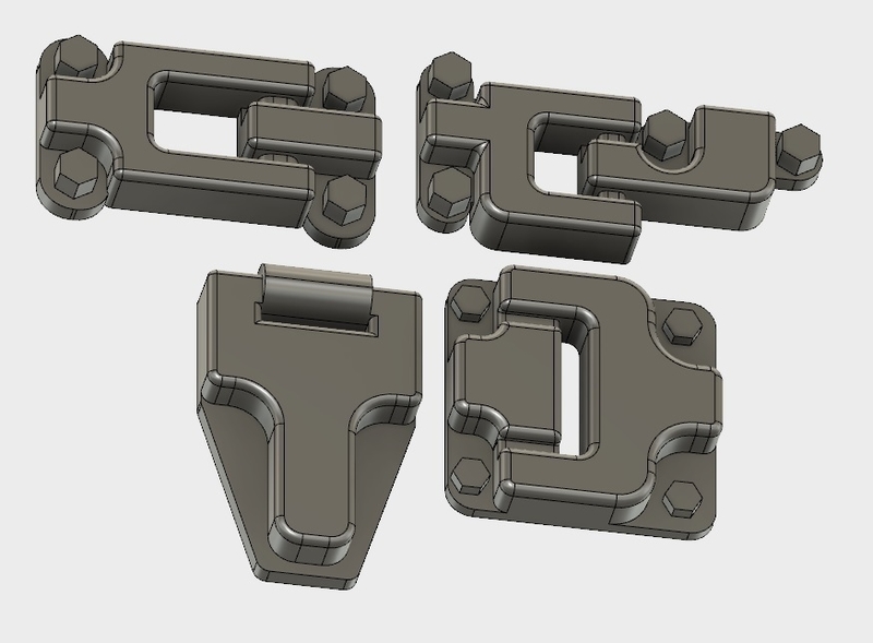 Door hinges for Traxxas TRX-4 body