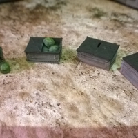 Small Battlefield - Dumpsters Assorted Scatter  3D Printing 193685