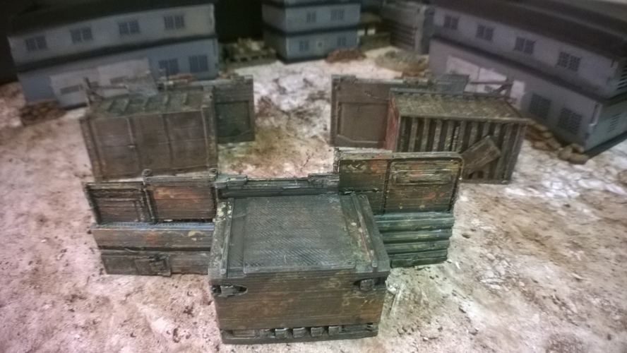 Battlefield -Container Junk Walls 3D Print 193737