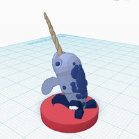 Small Narwhal (queen)  #Chess 3D Printing 19383
