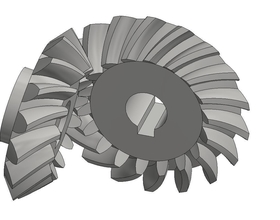 3D Printed Bevel Gears 5/6 by Charles Smith