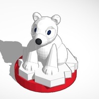 Small Polar Bear (Bishop) #Chess 3D Printing 19387