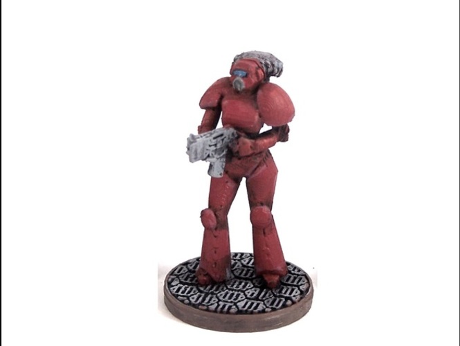 Female Space Trooper (supportless printing) 3D Print 1939