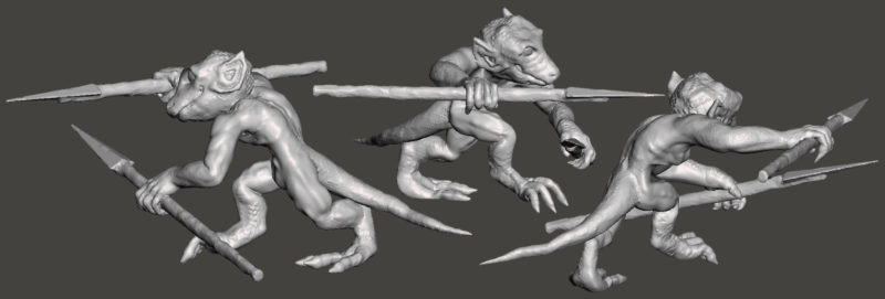 3 Orcs and 3 Kobolds *HIGH RESOLUTION*