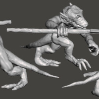 Small 3 Orcs and 3 Kobolds *HIGH RESOLUTION* 3D Printing 193909