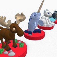 Canadian animals set for children  #Chess   - Thumbnail 2