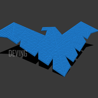 Small Nightwing chest emblem for cosplay  3D Printing 194120