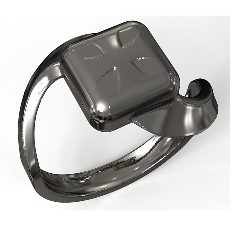 Cube twist men's ring 