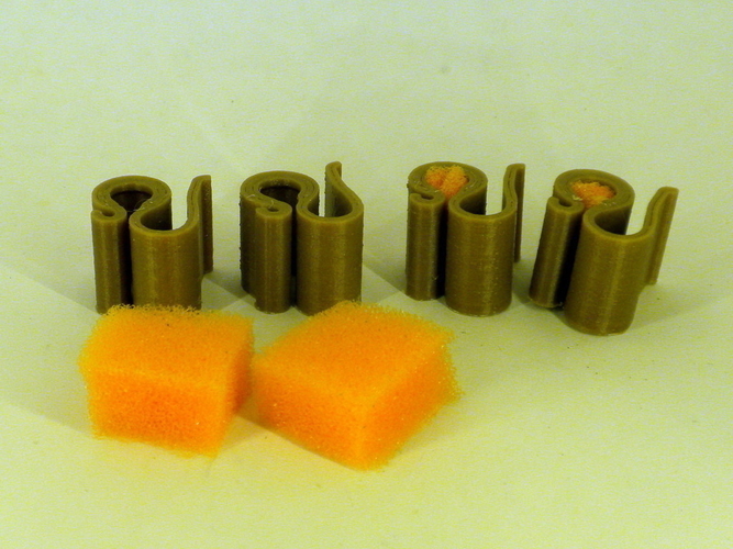 1.75...3.0 mm Filament Clip with filter 3D Print 194315