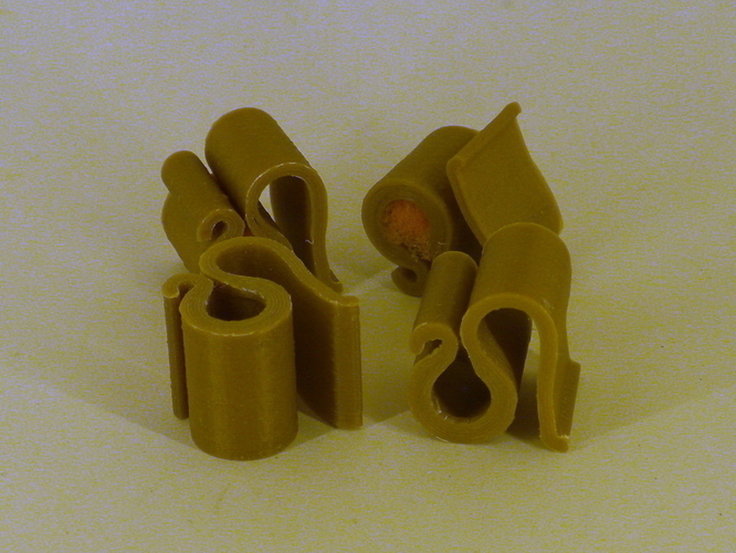 1.75...3.0 mm Filament Clip with filter 3D Print 194316