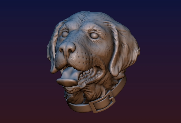 Labrador Head 3D Print 194533