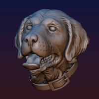 Small Labrador Head 3D Printing 194533
